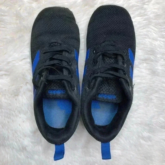 Adidas Lite Racer Sneakers Black & Blue Size 9 - Picture 3 of 13